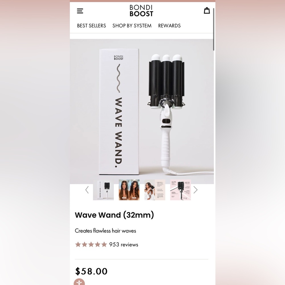 Like-New BONDI BOOST Wave Wand (32mm)